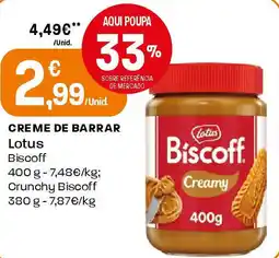 Intermarché Creme de barrar Lotus Biscoff promoção