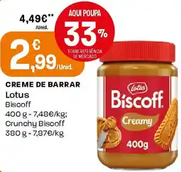Intermarché Creme de barrar Lotus Crunchy Biscoff promoção