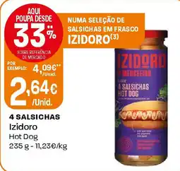 Intermarché 4 SALSICHAS Izidoro Hot Dog promoção