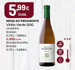 Intermarché MESA DO PRESIDENTE Vinho Verde DOC promoção