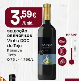 Intermarché SELECÇÃO DE ENÓFILOS Vinho DOC do Tejo promoção