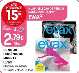 Intermarché PENSOS HIGIÉNICOS LIBERTY Evax promoção