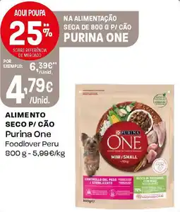 Intermarché Alimento seco p/ cão Purina One Foodlover Peru promoção