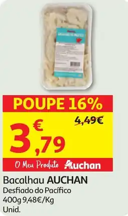 Minipreço Bacalhau AUCHAN Desfiado do Pacífico promoção