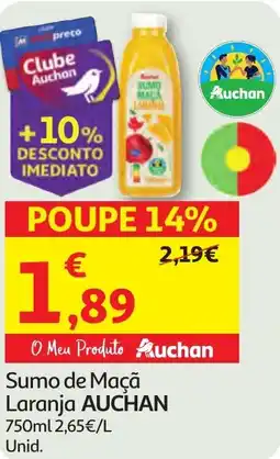 Minipreço Sumo de Maçã Laranja AUCHAN promoção