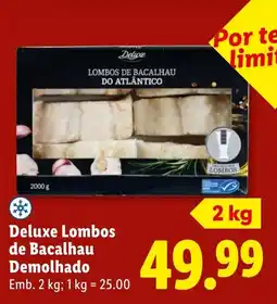 Lidl Deluxe Lombos de Bacalhau Demolhado promoção