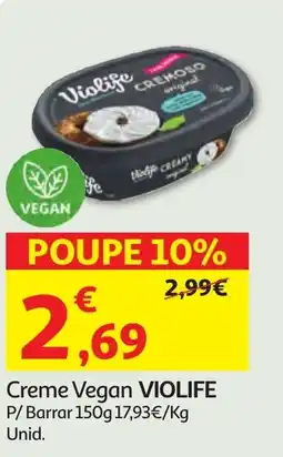 Minipreço Creme Vegan VIOLIFE P/Barrar promoção