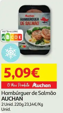 Minipreço Hambúrguer de Salmão AUCHAN promoção