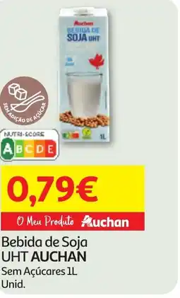 Minipreço Bebida de Soja UHT AUCHAN Sem Açúcares promoção
