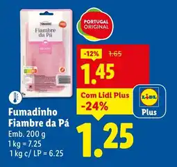 Lidl Fumadinho Fiambre da Pá promoção