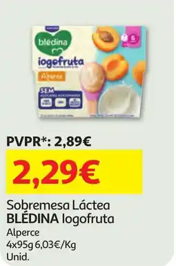 Minipreço Sobremesa Láctea BLEDINA logofruta Alperce promoção