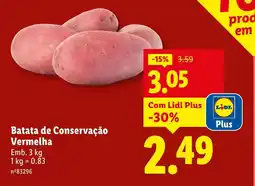 Lidl Batata de Conservação Vermelha promoção
