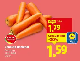 Lidl Cenoura Nacional promoção