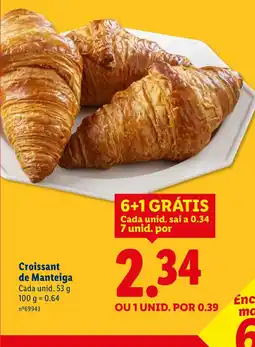 Lidl Croissant de Manteiga Cada promoção