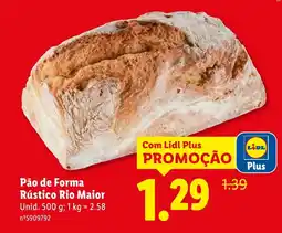 Lidl Pão de Forma Rústico Rio Maior promoção