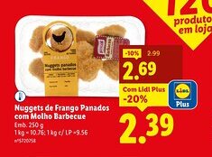 Lidl Nuggets de Frango Panados com Molho Barbecue promoção
