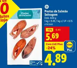 Lidl Postas de Salmão Selvagem promoção