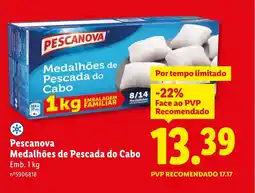 Lidl Pescanova Medalhões de Pescada do Cabo promoção