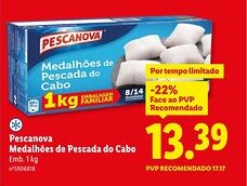 Lidl Pescanova Medalhões de Pescada do Cabo promoção