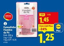 Lidl Fumadinho Fiambre da Pá promoção
