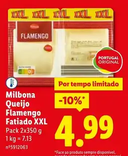 Lidl Milbona Queijo Flamengo Fatiado XXL promoção