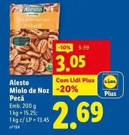 Lidl Alesto Miolo de Noz Pecã promoção