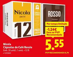 Lidl Nicola Cápsulas de Café Rossio promoção