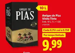Lidl Amigos de Pias Vinho Tinto promoção