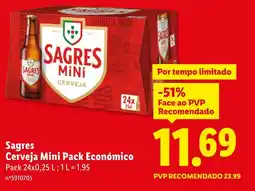 Lidl Sagres Cerveja Mini Pack Económico promoção