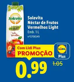 Lidl Solevita Solevita Néctar de Frutos Vermelhos Light promoção