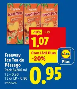 Lidl Freeway Ice Tea de Pêssego promoção