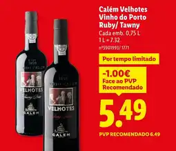 Lidl Calém Velhotes Vinho do Porto Ruby/Tawny promoção