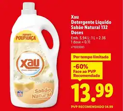 Lidl Xau Detergente Líquido Sabão Natural promoção