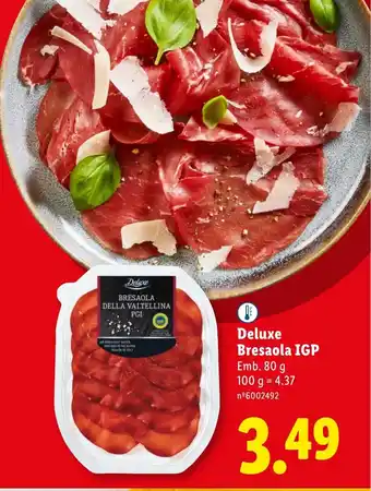 Lidl Deluxe Bresaola IGP promoção