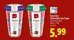 Lidl Favorina Chocolate em Copo promoção