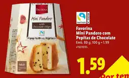 Lidl Favorina Mini Pandoro com Pepitas de Chocolate promoção