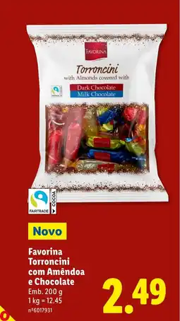 Lidl Favorina Torroncini com Amêndoa e Chocolate promoção