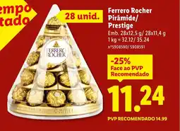 Lidl Ferrero Rocher Pirâmide/ Prestige promoção