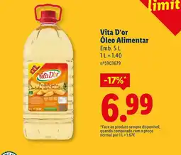 Lidl Vita D'or Óleo Alimentar promoção