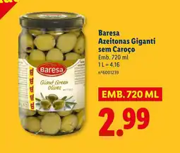 Lidl Baresa Azeitonas Giganti sem Caroço promoção
