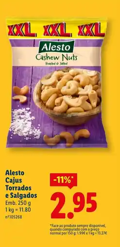 Lidl Alesto Cajus Torrados e Salgados promoção