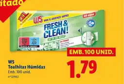 Lidl W5 Toalhitas Húmidas promoção
