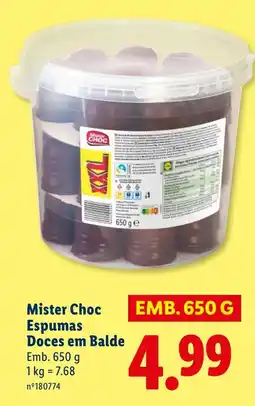 Lidl Mister Choc Espumas Doces em Balde promoção