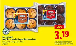 Lidl Mcennedy Muffins com Pedaços de Chocolate Cada promoção