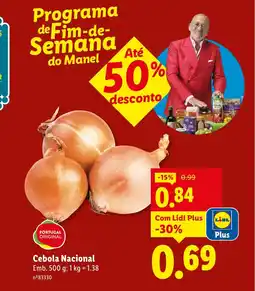 Lidl Cebola Nacional promoção