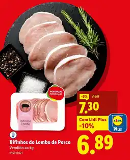 Lidl Bifinhos do Lombo de Porco promoção