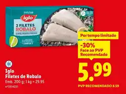 Lidl Iglo Filetes de Robalo promoção