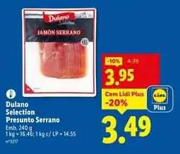 Lidl Dulano Selection Presunto Serrano promoção