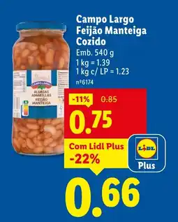 Lidl Campo Largo Feijão Manteiga Cozido promoção
