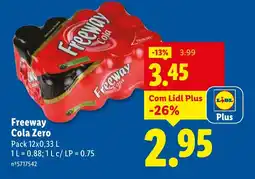 Lidl Freeway Cola Zero promoção